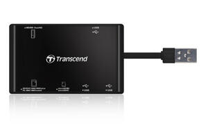 Minnesmedia - Kortläsare - Transcend - Transcend Kortläsare + Hub TS-RDP7K Svart