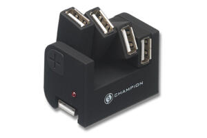 Minnesmedia - USB 2.0 hub - Champion USB 2.0 hub 4-port flexi