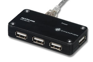 Minnesmedia - USB 2.0 hub - Champion USB 2.0 hub 4-port compact