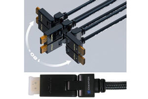 Kameratillbehör - Kablar / Kontakter - HDMI - Champion - Champion HDMI-HDMI vridbar kontakt 2,0m.