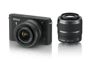 Digitalkameror - Systemkameror - Nikon - Nikon J - Nikon 1 J1 + Nikkor 10-30mm + 30-110mm svart