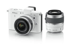 Digitalkameror - Systemkameror - Nikon - Nikon V - Nikon 1 V1 + Nikkor VR 10-30/3,5-5,6 + VR 30-110/3,8-5,6 vit