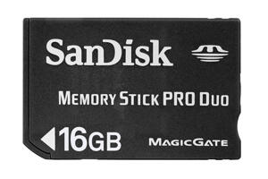 Minnesmedia - Memory Stick Duo - Sandisk MS PRO Duo 16GB