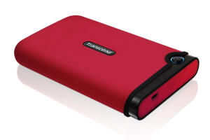 Minnesmedia - Extern hårddisk - Transcend - 2,5 - Transcend StoreJet 2,5" 250GB Röd